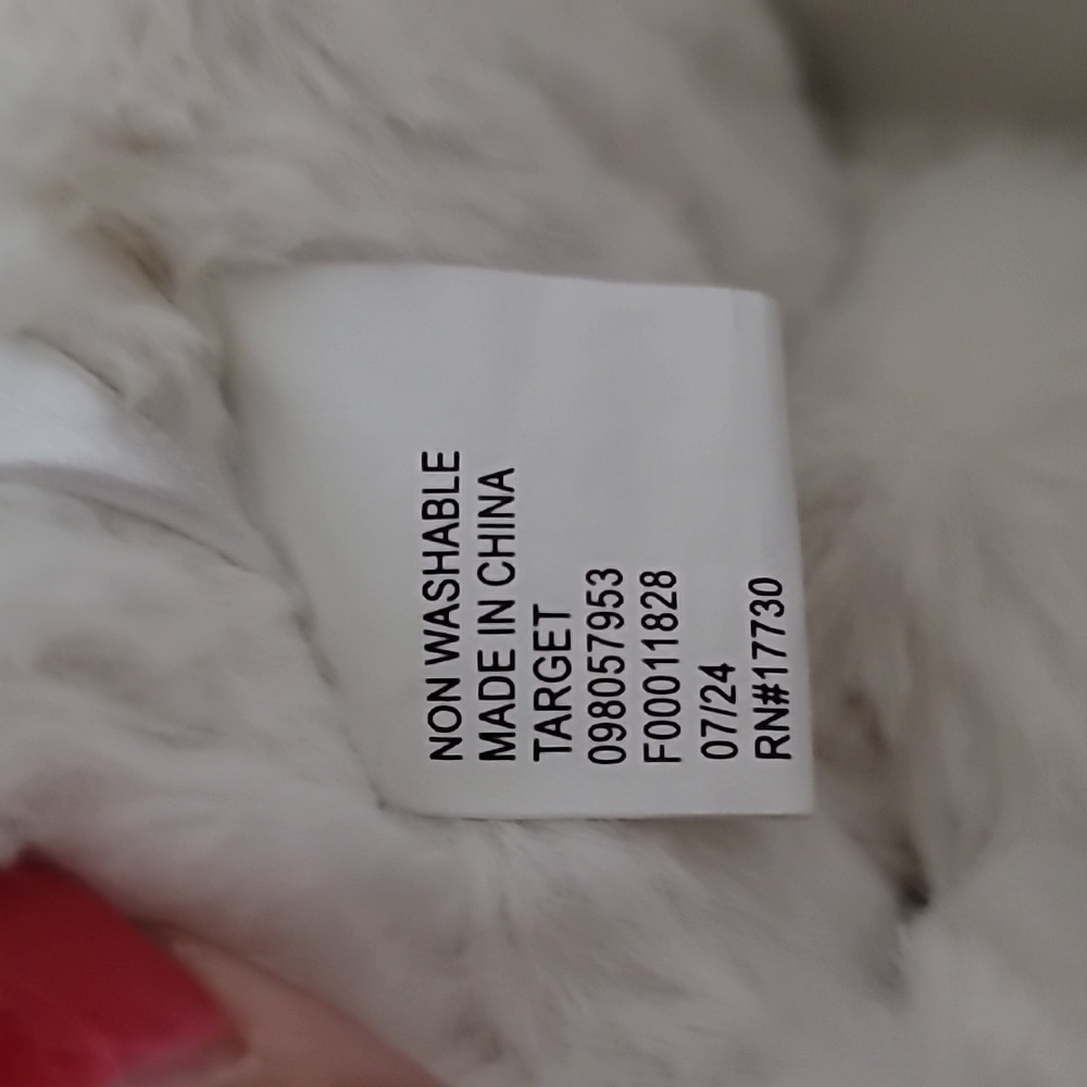 Target Cream Fluffy Slippers - Picture 3 of 5